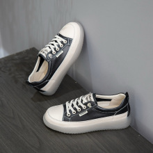 现货【双包装】头层牛皮牛筋底软底小单鞋女懒人小白鞋2024秋新款