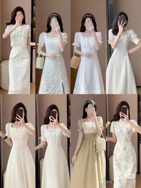 13ラインの新しい夏のスタイルの新鮮で甘いシフォン花柄ドレスハイエンドスカート婦人服卸売供給|undefined