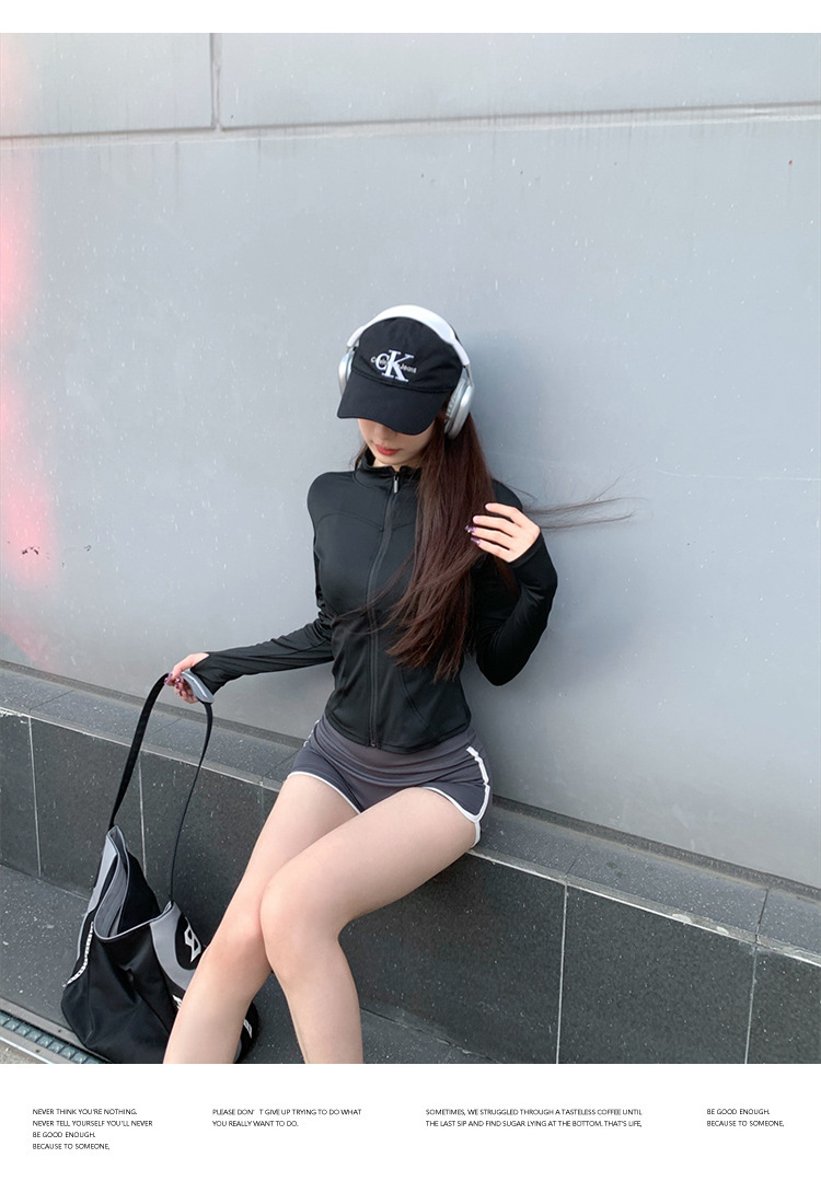 Thickened Warm Pilates Yoga Suit Women's Sports Fitness Top Fitness Suit Women's_desvips.com