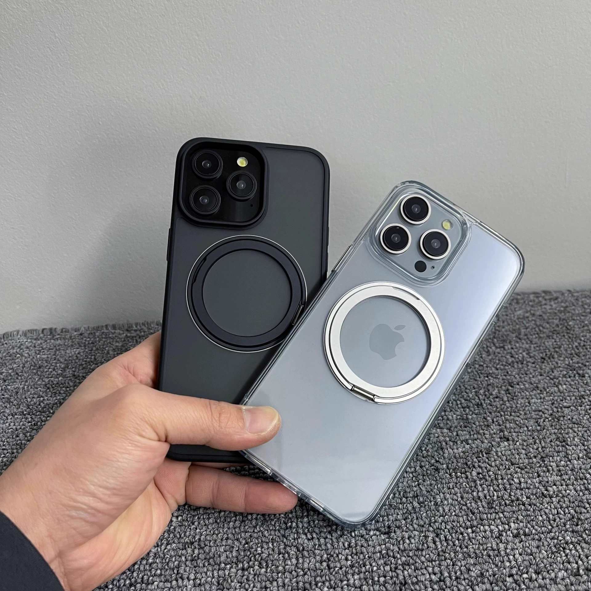 Apple, вращающаяся трубка, прозрачный совместимый чехол для телефона, iPhone 15 Pro, подушка безопасности, защитный чехол, защита от падения