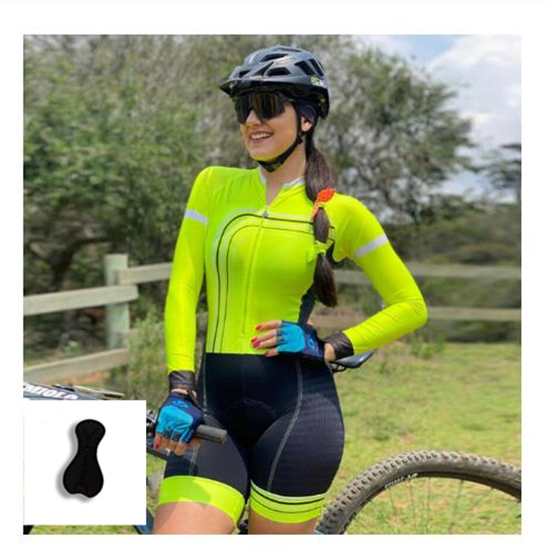 Spring and Autumn Women's Long-sleeved Shorts Jumpsuit Riding Clothing Outdoor Slim-fit Riding Sports Training Clothing