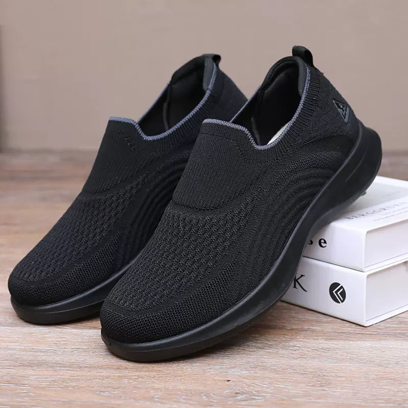 鞋子男外贸2025春秋新款男士休闲软底耐磨单鞋百搭一脚蹬男爸爸鞋