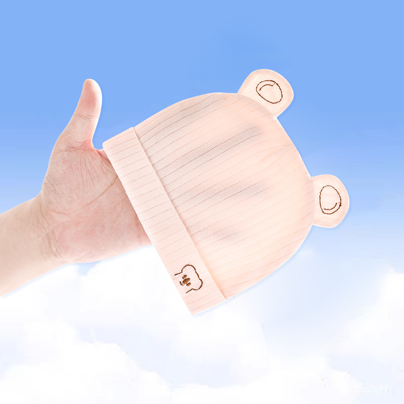 Sombreros para bebés de verano delgados sombreros de doble capa recién nacidos 0 - marzo bebés algodón transpirable sin hueso sombrero de puerta de protección de halogen