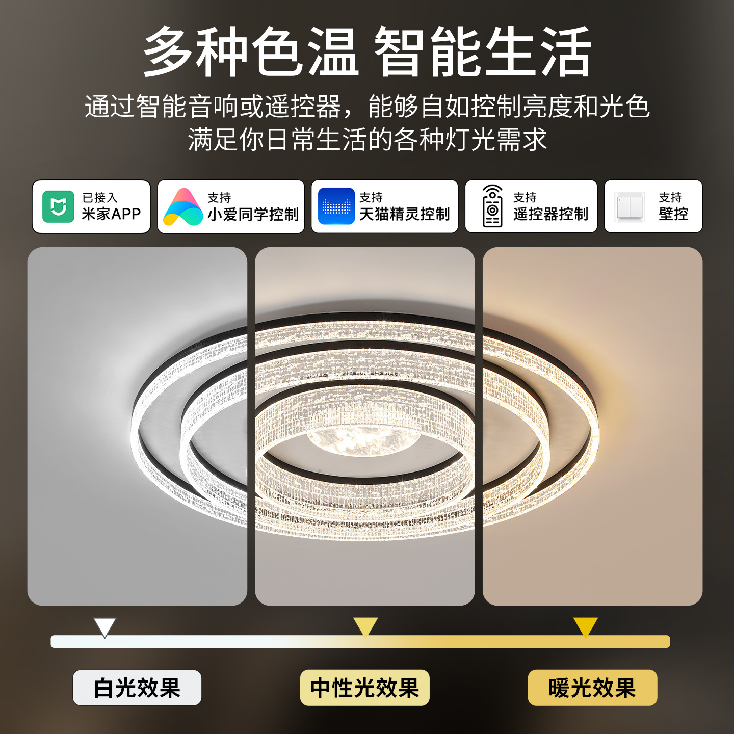 Gran vista de jardín lámpara de sala de estar atmósfera simple 2026 nueva lámpara de techo lujosa sensación de alto nivel dormitorio Zhongshan lámpara 556L