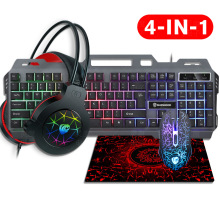 �羳ȫӢ�İ��b�F��mouse keyboard headsetphone 4in1sets���R�d