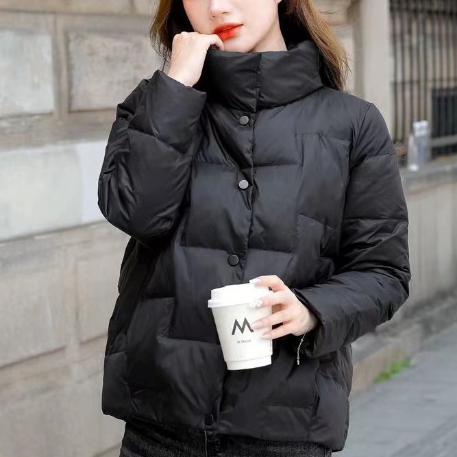 羽绒服女短款2025新款秋冬季轻薄宽松反季外套立领薄款白鸭绒轻便