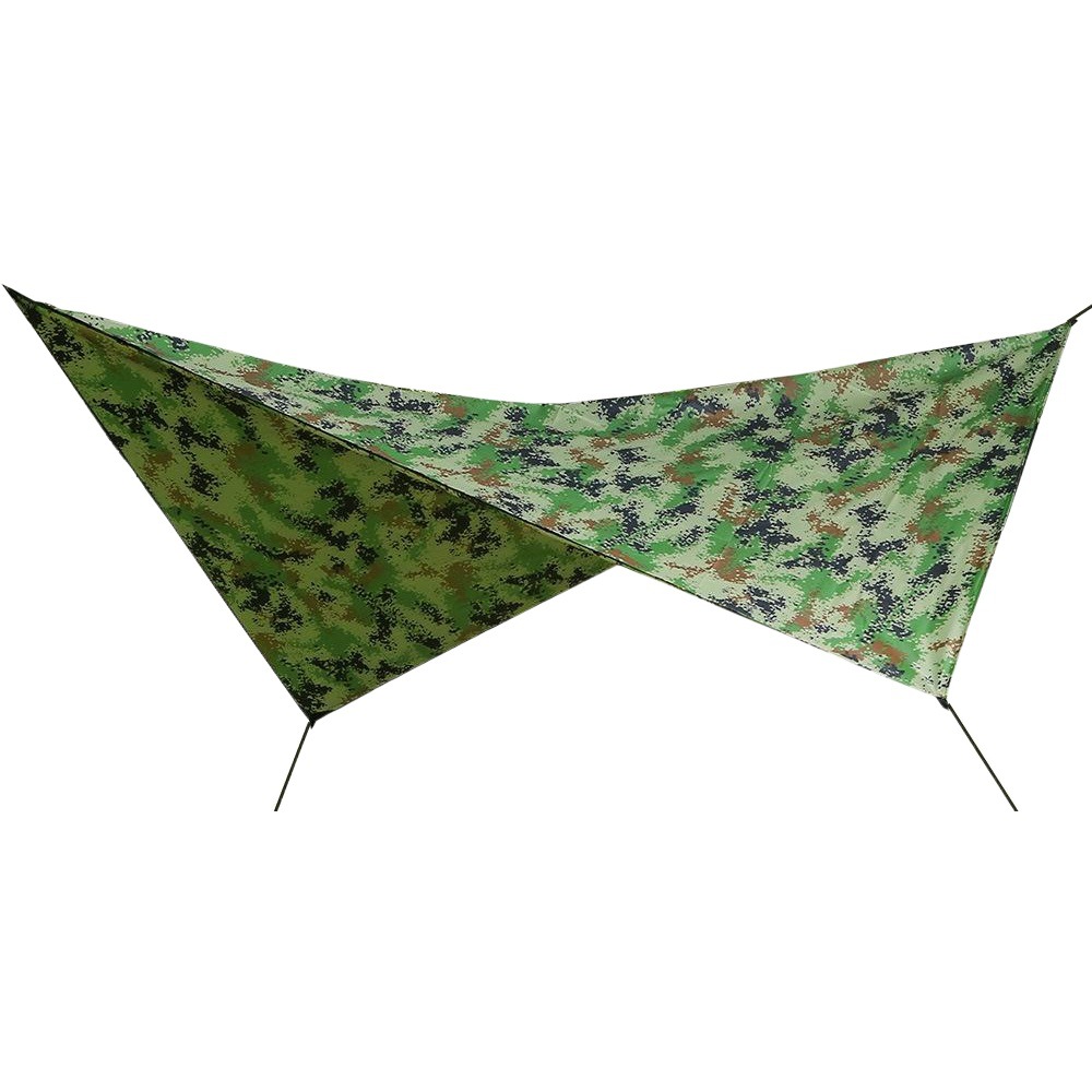 Outdoor camouflage multi-functional canopy waterproof sunshade beach pergola sunshade tent lightweight moisture-proof mat floor cloth