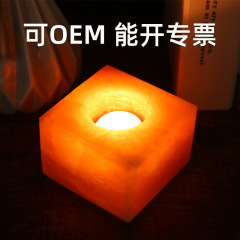 ヒマラヤの塩石のろうそくはロゴを印刷することができます。