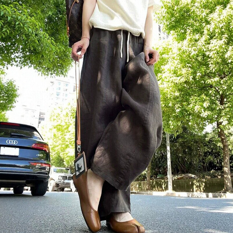 2026 Pear-Shaped Body Plus-Size Old Money Style Linen Casual Wide-Leg Pants for Plus-Size Women, Loose and Slimming Cotton-Linen Harem Pants 2026 Pear-Shaped Body Plus-Size Old Money Style Linen Casual Wide-Leg Pants for Plus-Size Women, Loose and Slimming Cotton-Linen Harem Pants