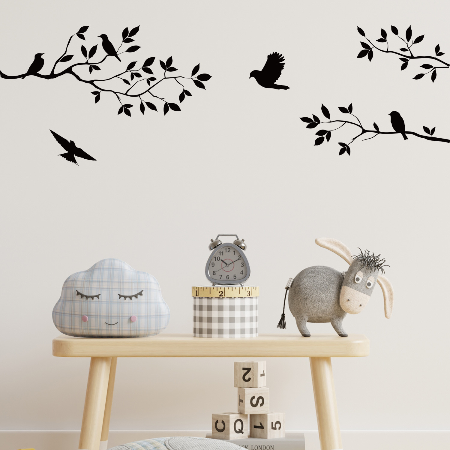 Branch bird wall sticker removable bedroom living room TV background decorative wall sticker ZY8208 TV wall decoration 2