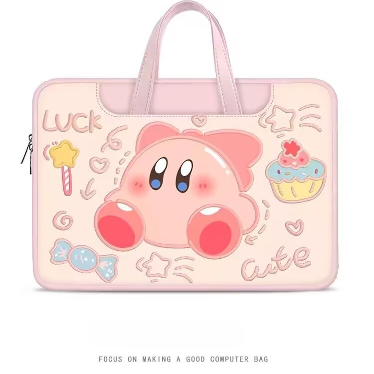 星之卡比可爱笔记本电脑包手提单肩两用适用苹果/华为/小米/小新