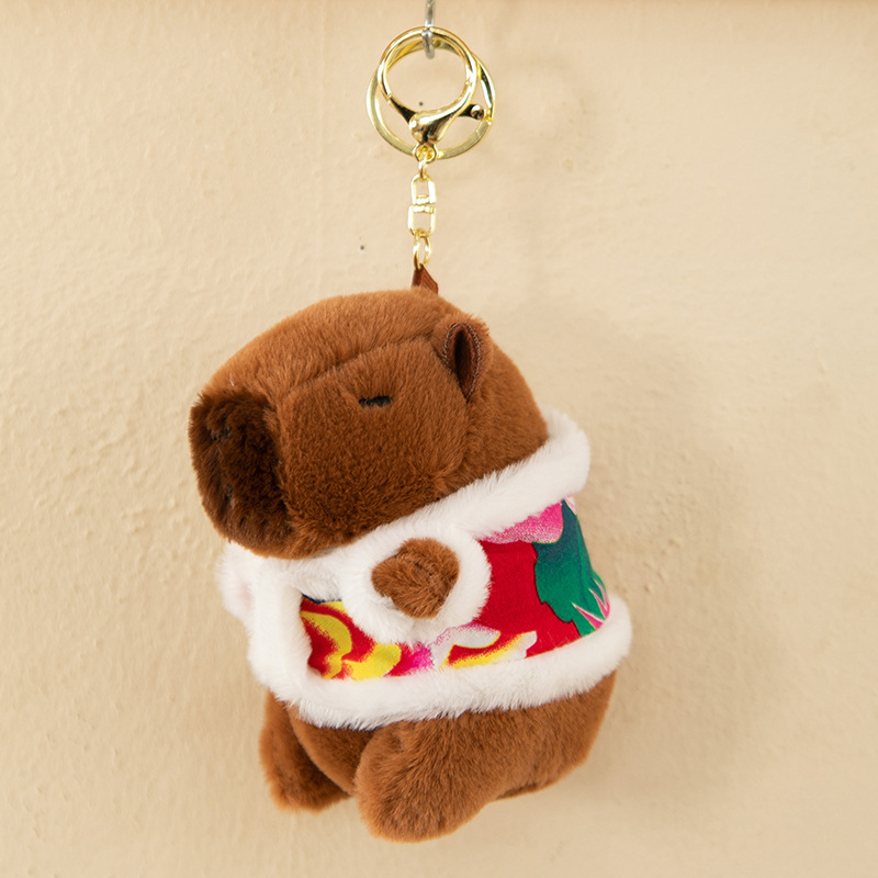 ギシギシと鳴くカピバラのカピバラのぬいぐるみが泡を吐いてつまみます。プレゼントが可愛いです。