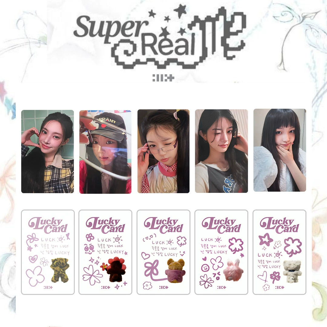 [Комплект карточек Illit 周边 小卡 专辑 Super Real Me случайная карта 小卡 Magnetic]