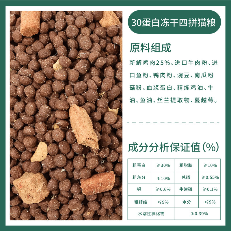 Cat food wholesale 10kg factory full price no grain low sensitivity into baby cat food universal 40kg pet food cat house supply