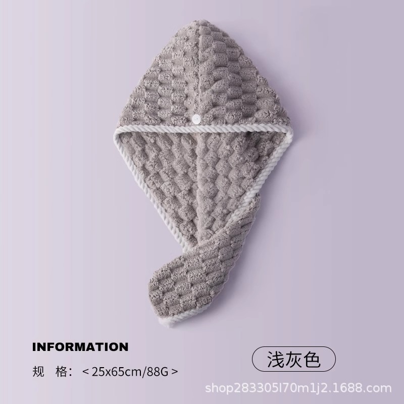 Gorro de cabello seco grueso absorción de agua no seco el cabello 2024 nuevo toallas de frotar bolsas de mujer toallas bonitas sombreros de baño