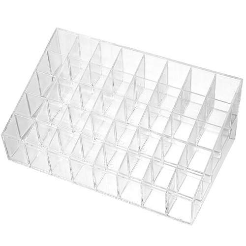 Transparent lipstick storage rack plastic desktop lipstick rack cosmetics dust-proof storage box 9/24/36/40 grid