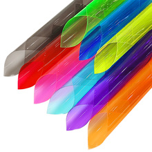 欧美热销PVC有色超透0.5MM厚彩色透明软膜装饰节日背景手工材料