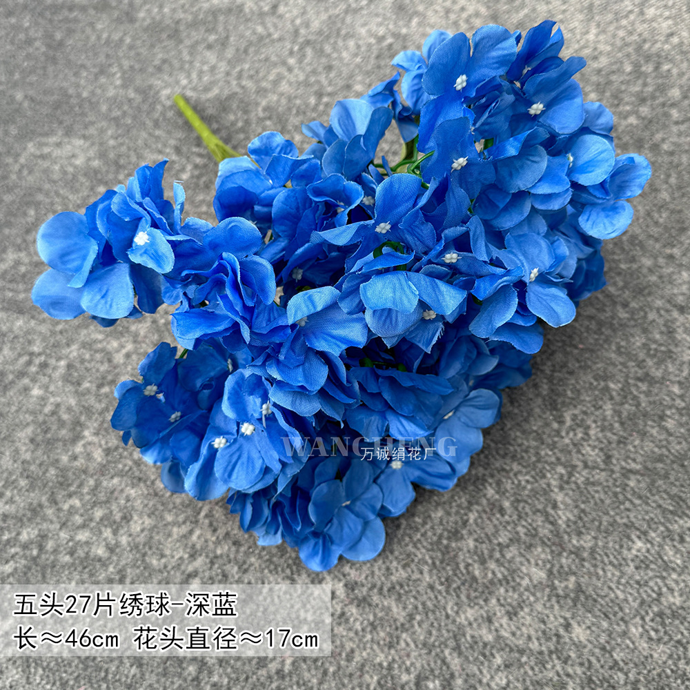 Haze azul decoración de la boda flor de seda flor Hotel fotografía flor de la pared arreglo floral Yingbin distrito Camino de plomo flor artificial