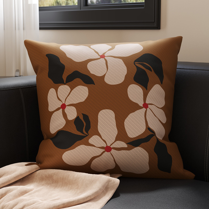 Sofá de sala de estar retro de alto nivel, almohada de cabecera, almohada de cintura en la cama, ventana flotante, almohada de respaldo con núcleo desmontable y lavable