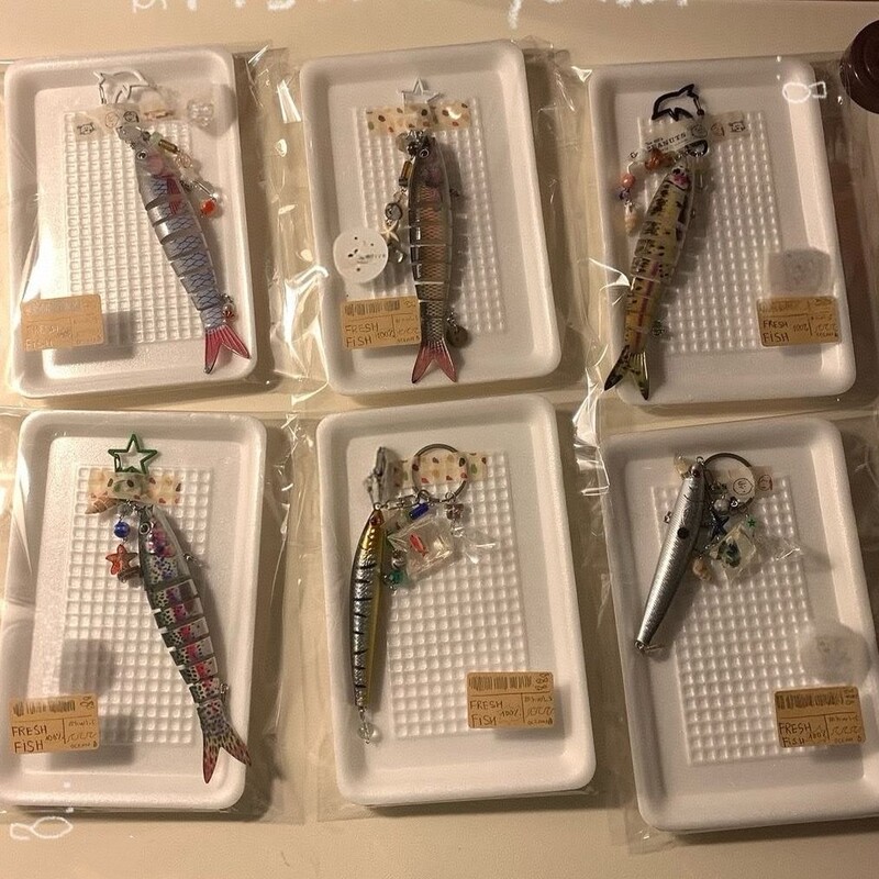 Fish Keychain Fish Hook Keychain Luya Plastic Fishing Bait Keychain Backpack Pendant Creative Bag Pendant Fish Keychain Fish Hook Keychain Luya Plastic Fishing Bait Keychain Backpack Pendant Creative Bag Pendant
