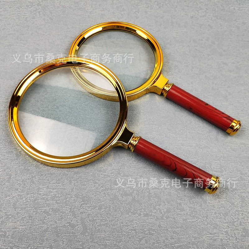 Высококачественная деревянная зернистая портативная стеклянная рамка высокой четкости для пожилых людей, лупа для чтения, увеличительное стекло оптом