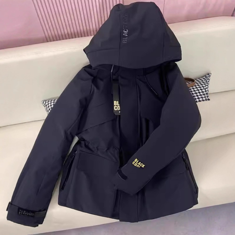 杨幂同款鹅绒羽绒服收腰外套女秋冬季新款户外登山白鹅绒羽绒服