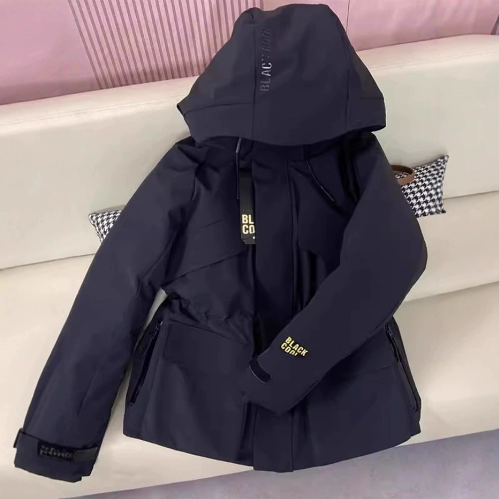 杨幂同款鹅绒羽绒服收腰外套女秋冬季新款户外登山白鹅绒羽绒服