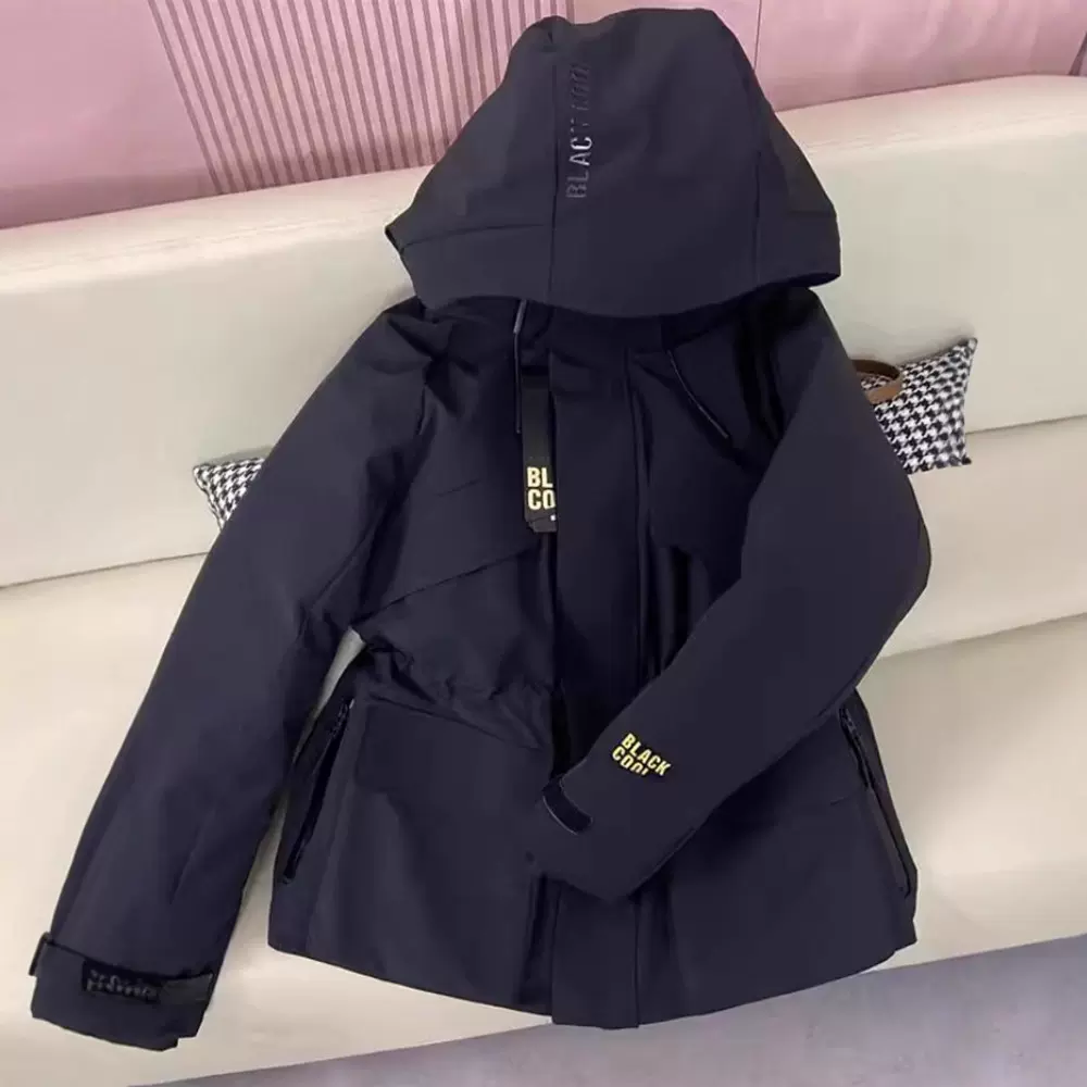 杨幂同款鹅绒羽绒服收腰外套女秋冬季新款户外登山白鹅绒羽绒服