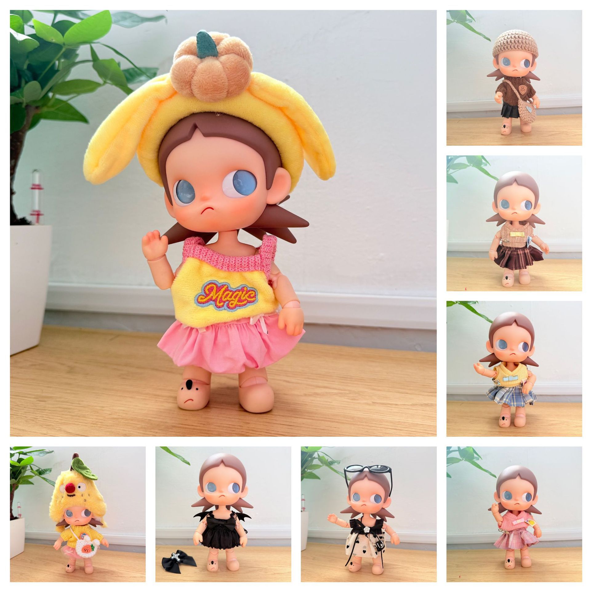 zsiga可动人偶向往之处bjd玩偶娃衣嘎子姐衣服配件20cm南瓜吊带裙