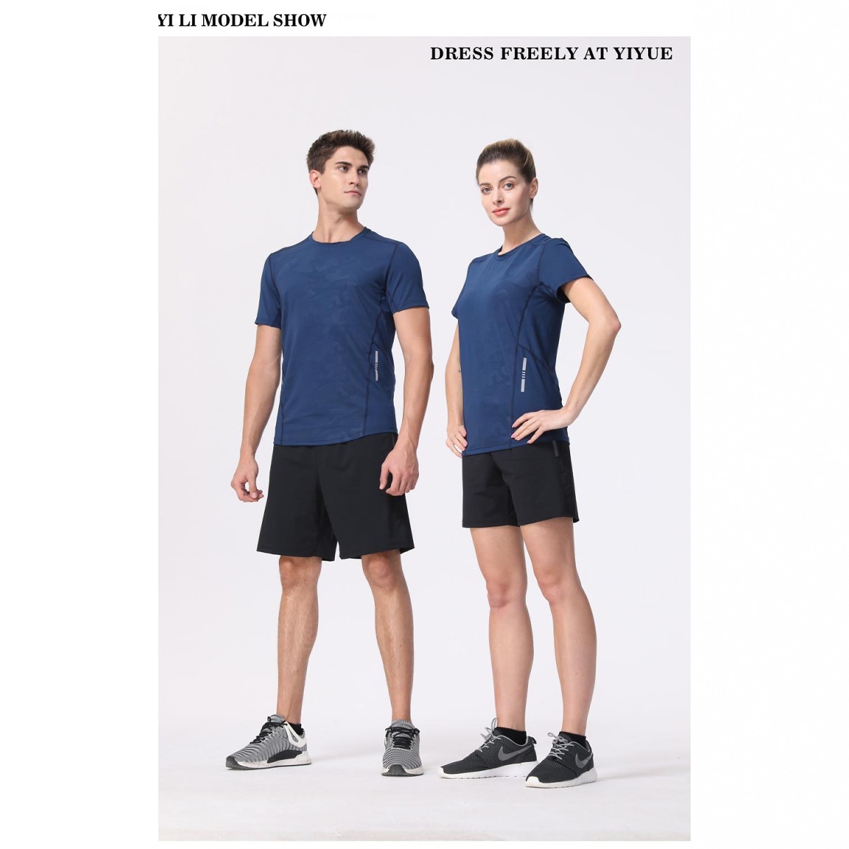 Ropa de carrera de cuello redondo secado rápido camiseta de mangas cortas diy pequeño lote de ropa de trabajo de hombres y mujeres impresión logotipo camiseta publicitaria