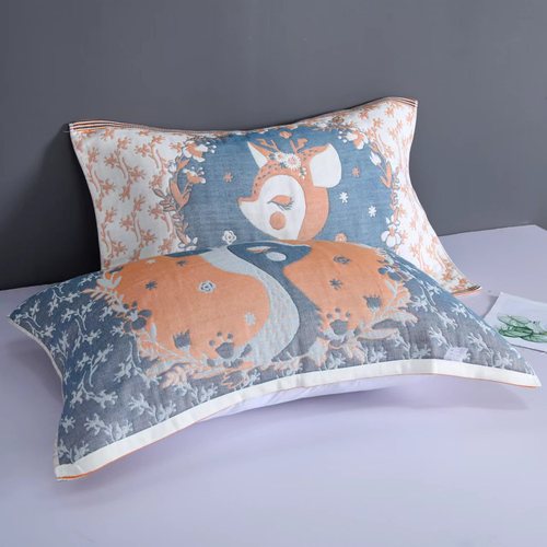 Multi-layer gauze pillowcase cotton adult student children couple household all-season large pillowcase factory wholesale distribution single piece
