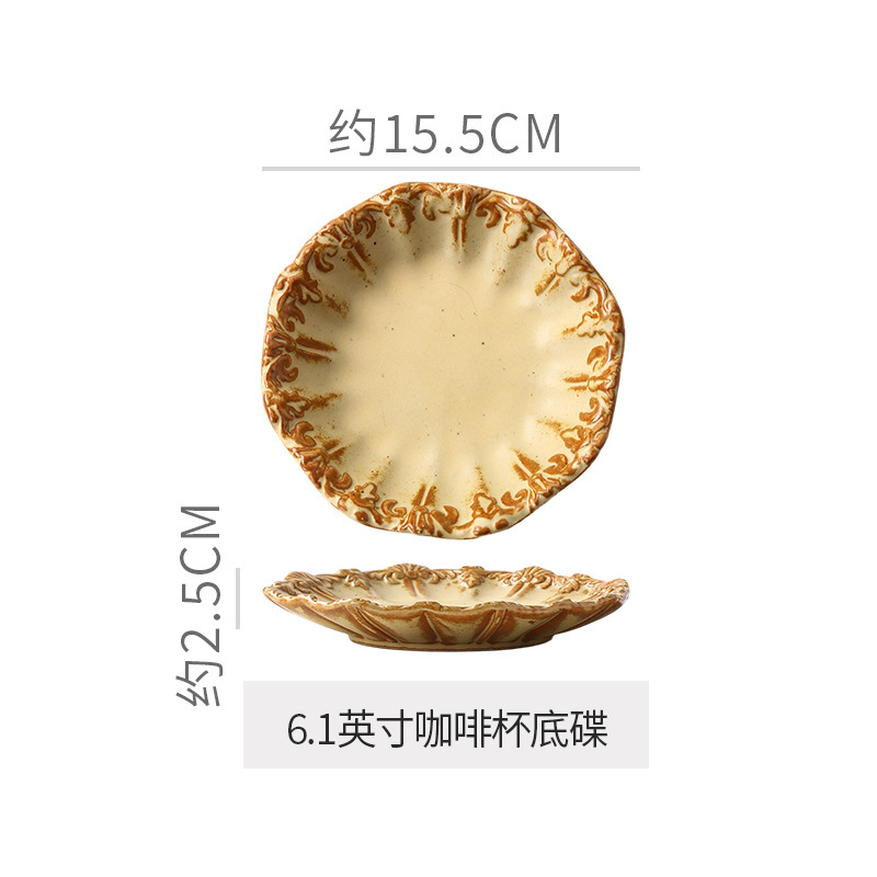 6.1inch 접시 - 연한 노란색