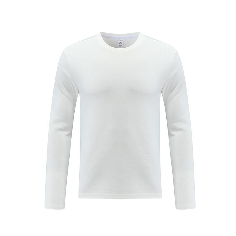 2022 Otoño e Invierno de color sólido de los hombres de manga larga Camiseta de los hombres de moda de los deportes juveniles suéter casual Camisa de fondo superior de los hombres