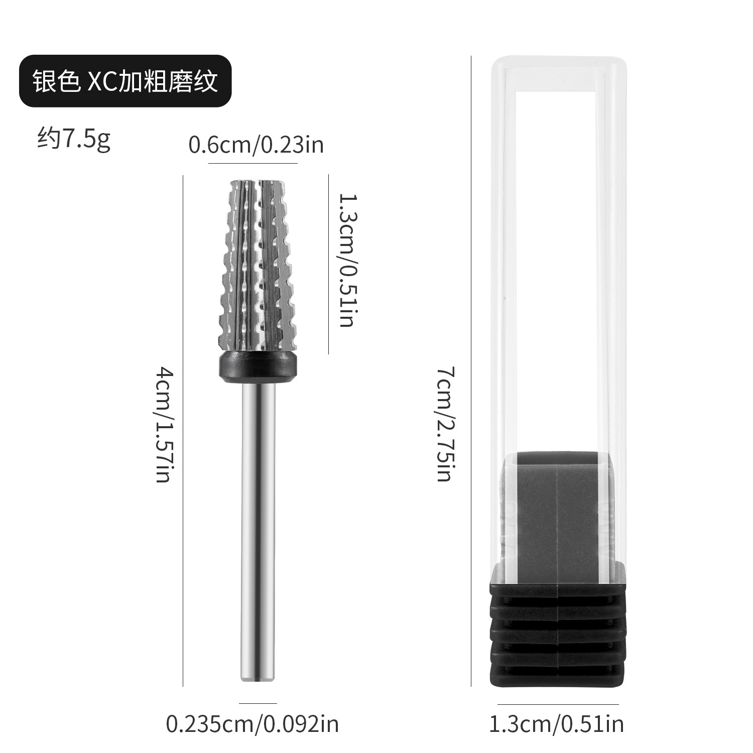 Nuevo cabezal de pulido de acero de tungsteno para manicura, máquina pulidora quítriple para remover cutículas y cabezal de pulido para pretratamiento y remoción de uñas