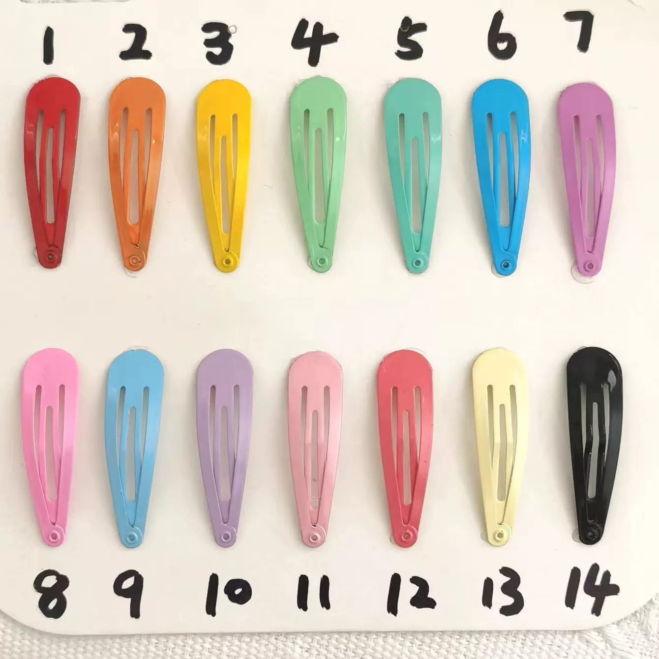 跨境外贸 新款烤漆儿童发饰宝宝水滴bb夹5cm基础刘海BB夹碎发夹