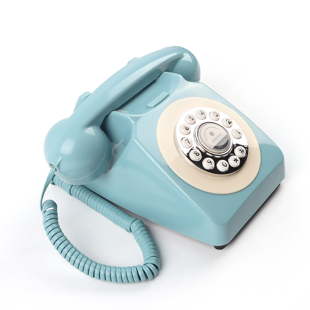 Teléfono retro con grabación de audio, teléfono para mensajes en bodas y fiestas, grabadora de mensajes para teléfono fijo, teléfono doméstico al por mayor, estilo antiguo