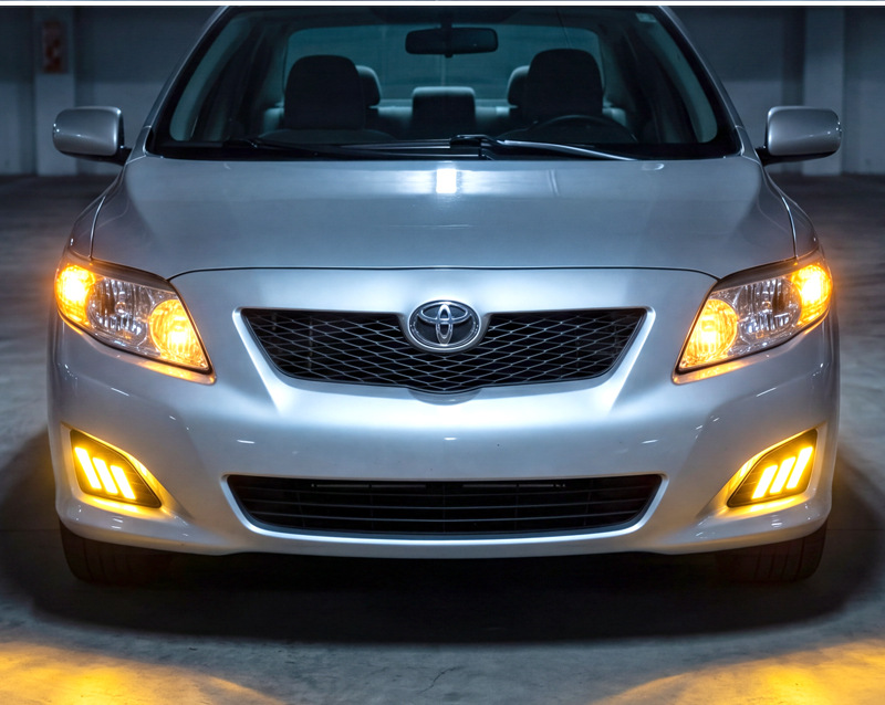 Suitable for the overseas version of the 2009 Toyota Corolla daytime running lights Corolla US DRL modified LED front fog lights