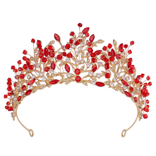 New wedding European style wedding headband, forest leaf crystal beaded gypsophila handmade bridal crown