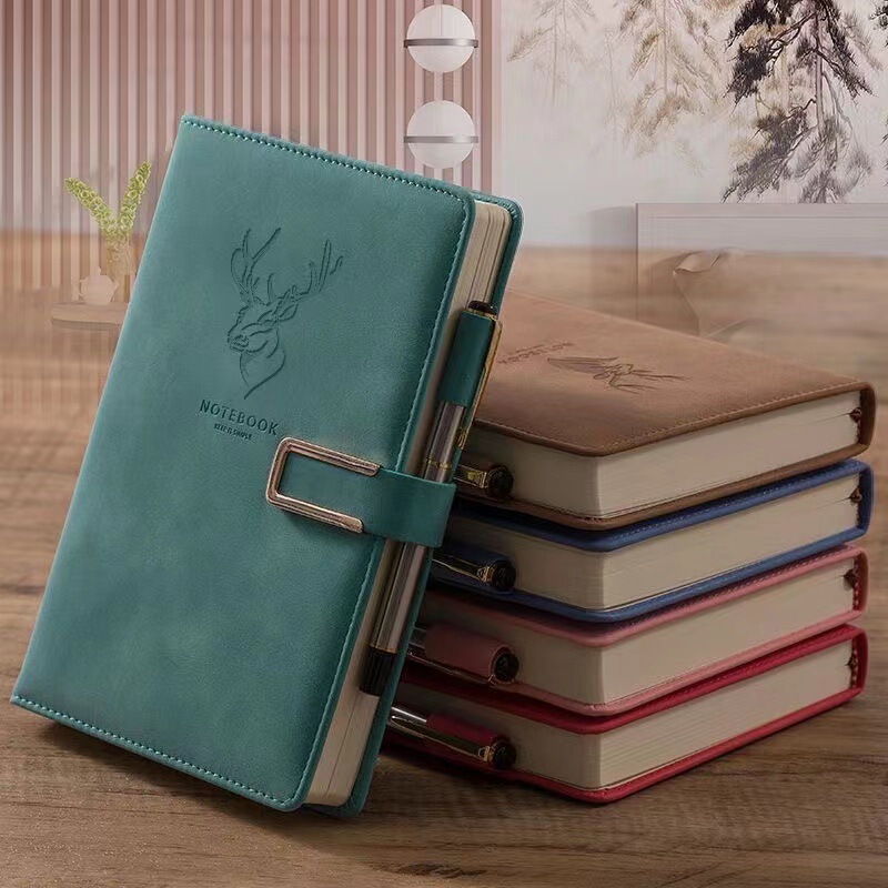 A5 Notebook Super Thick Thickened Notepad Soft Leather Simple College Student Diary Business Work Conference Book