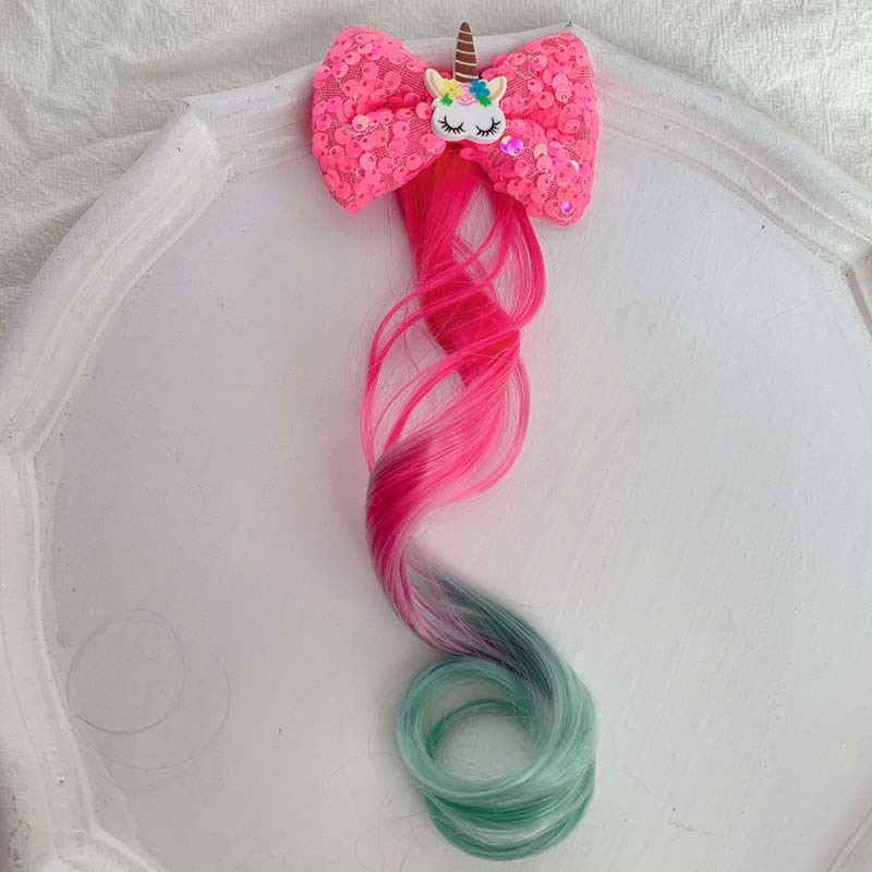 Kid's Cute Unicorn Cloth Bowknot Party Headpieces display picture 7