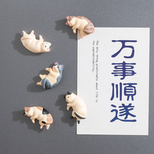 卡通猫咪冰箱贴可爱仿真立体小动物磁吸贴萌宠家居创意装饰磁力贴