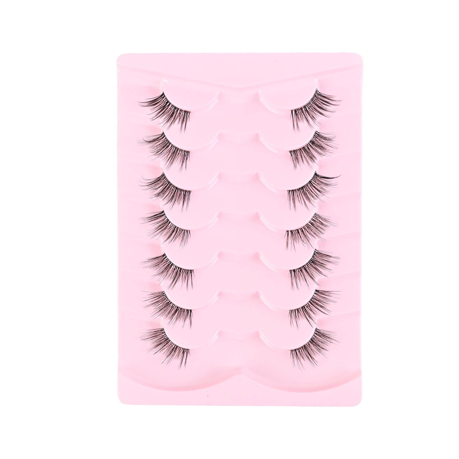 Stereo segmentado medio ojo falso pestañas DIY un solo grupo de ojos pestañas naturales suaves delgadas comercio exterior al por mayor pelos
