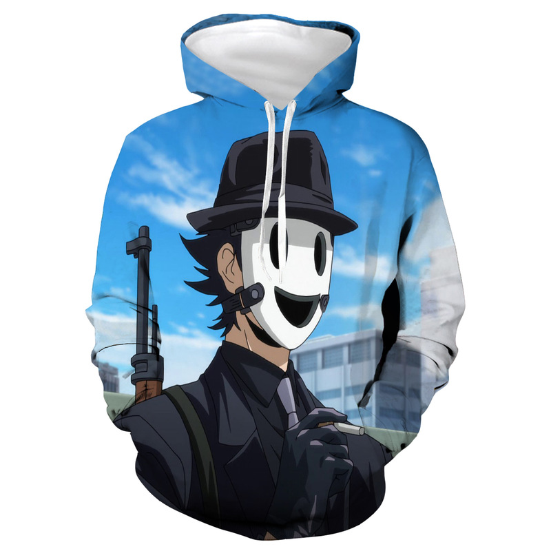 3D anime sweater men's sports hoodie sweater Sky invasion air killing ghost sniper facial mask man