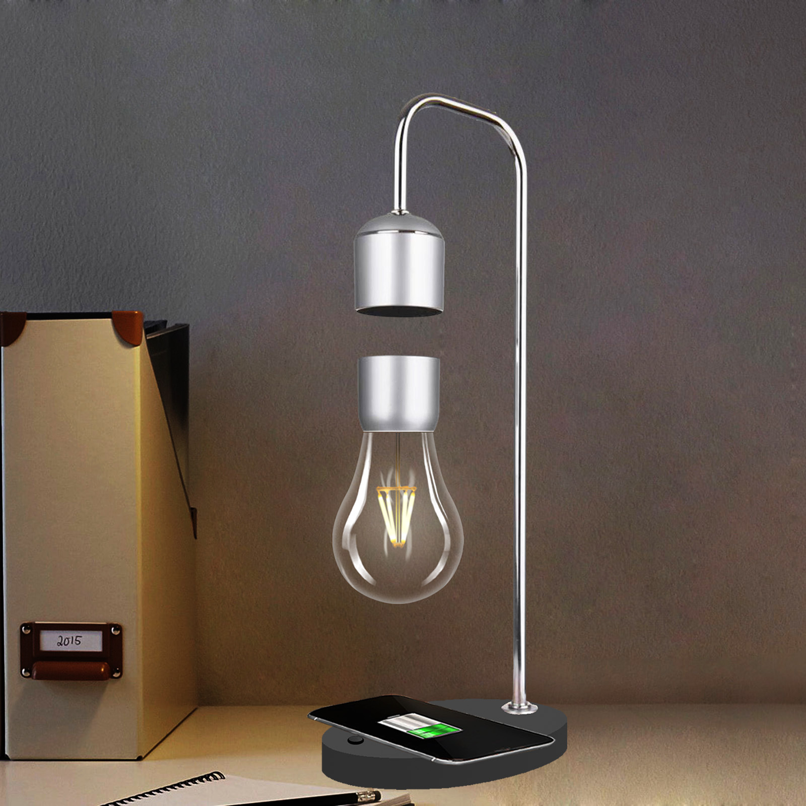 Enhanced 2-gear Dimming Frequency Conversion AI Constant Temperature Technology Brightness Doubled 15W Mobile Phone Wireless Charging