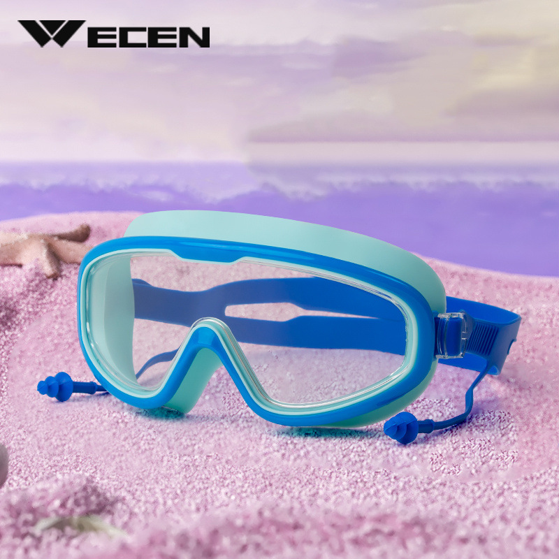 딥 씨 블루 [플랫 스타일]-수영 고글 [HD 방수 및 김서림 방지]