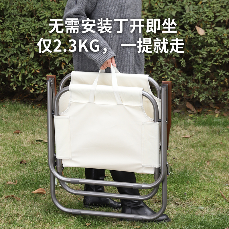 silla de tubo redondo de alta gama silla plegable al aire libre acampamiento acero al carbono silla de pesca de playa portátil impresión logo