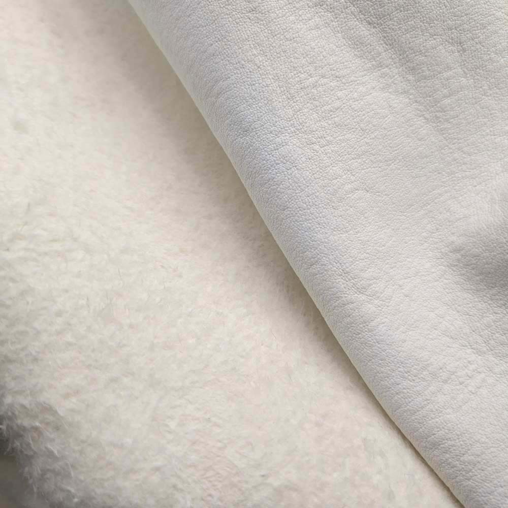 服装牛皮秋冬季无铬鞣男女牛皮外套内衬绒加厚白色皮革面料