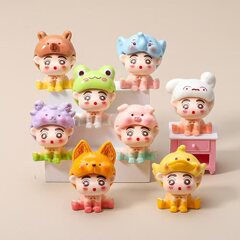 动物戴帽小新新款可爱潮玩diy饰品钥匙扣挂配件车载桌面小摆件