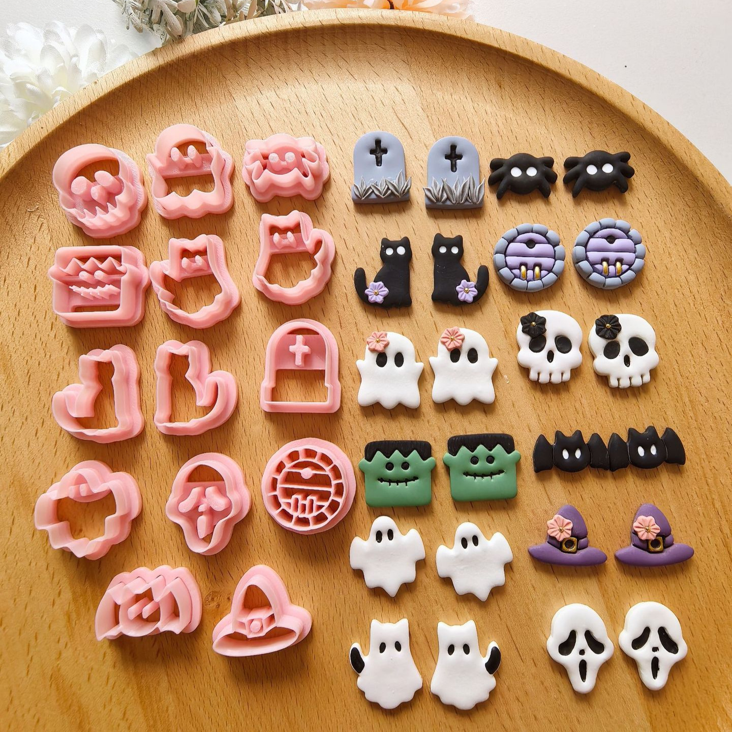 跨境万圣节迷你系列软陶粘土模具高精度刀模耳饰 clay cutters