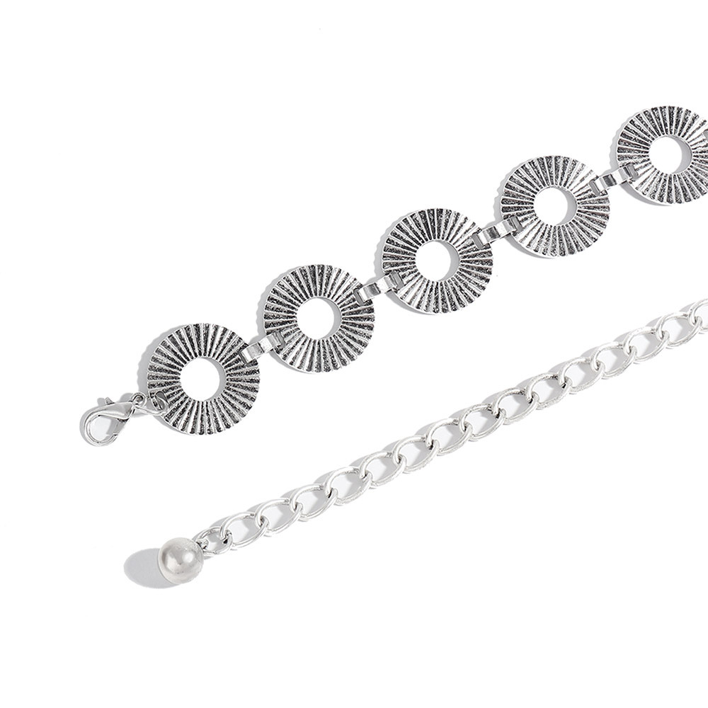 85g Weight Zinc alloy Buckle Material Waist Chain Classification Metal Material Round Pattern Unisex Gender Simple Style Style Lady Round Metal Unisex Chain Belts 8
